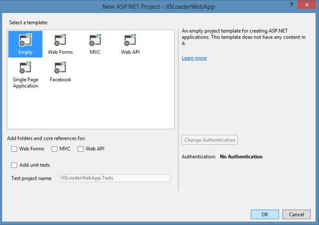 Empty Project Template in VS 2013